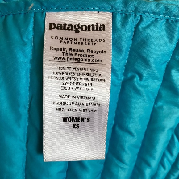 Women’s Blue Patagonia 84750 down quilted puffer jacket sweater full zip… - Picture 9 of 9